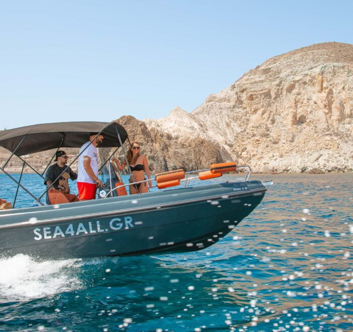 Rent a boat Santorini Sea4all with or without license Sea4all