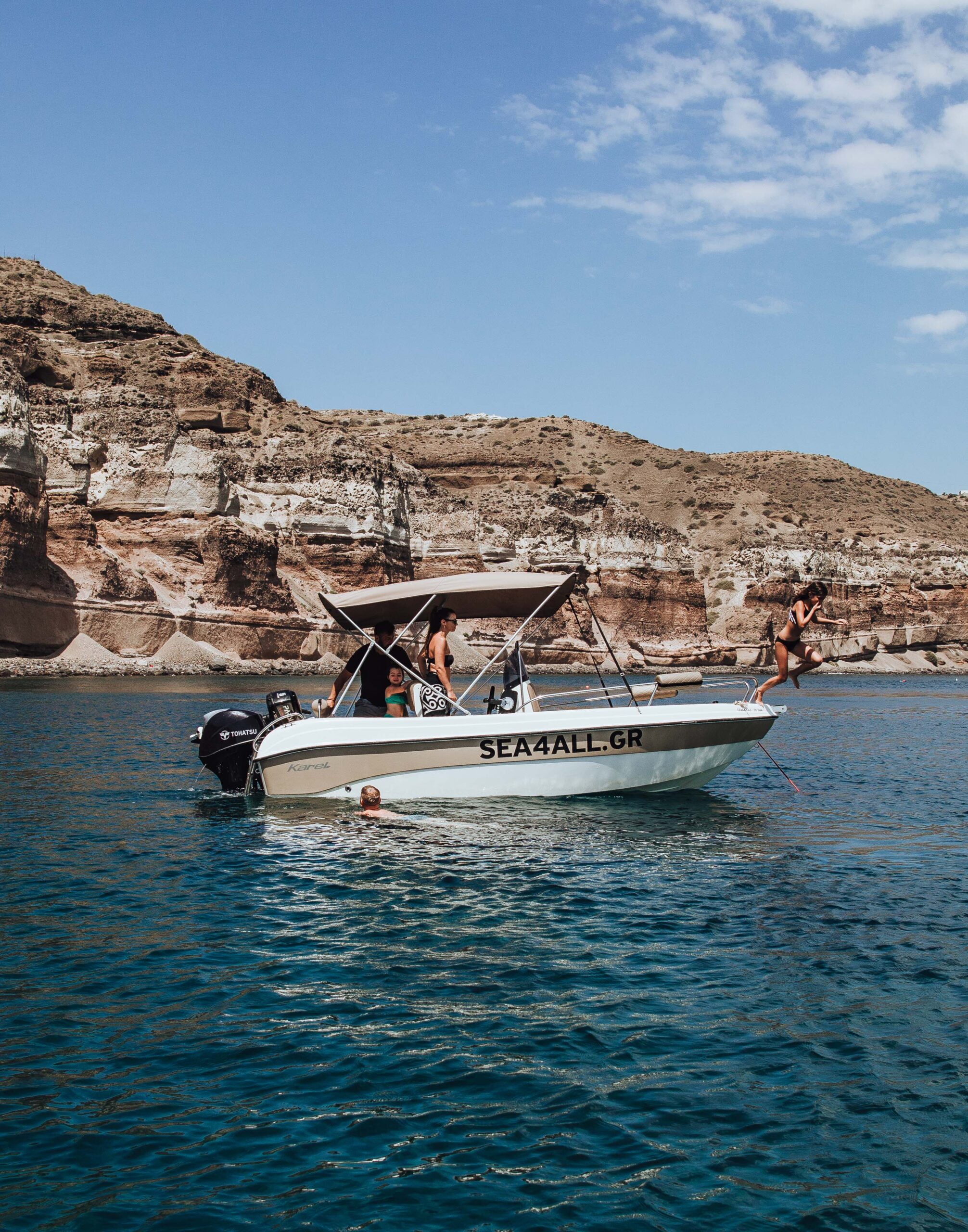 Sea4all Santorini Boat rental without license Sea4all